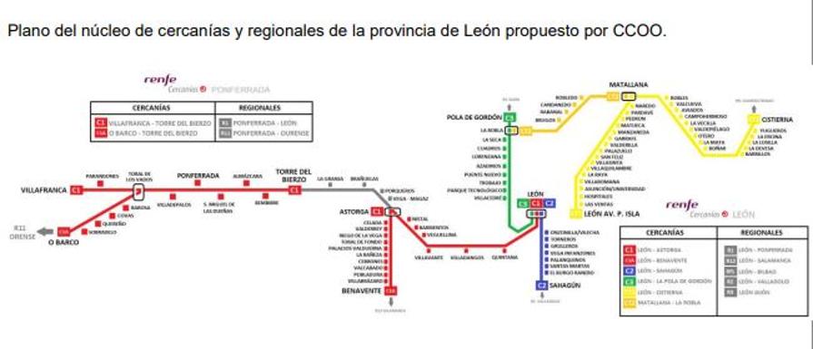 Plano completo de la provincia de León.