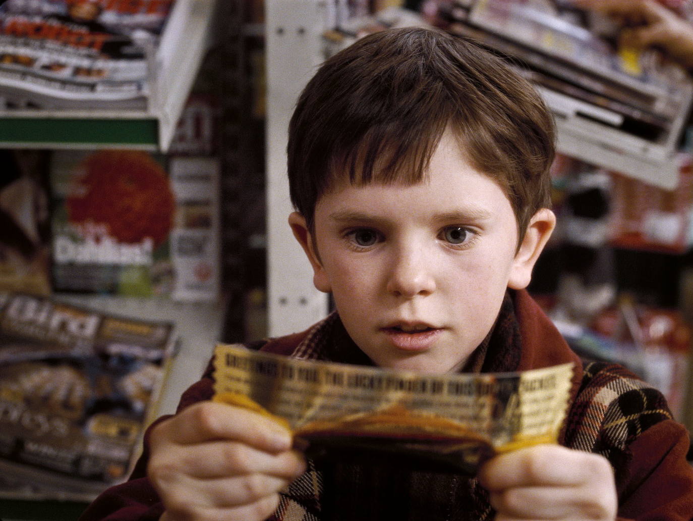 Freddie Highmore en 'Charlie y la fábrica de chocolate'