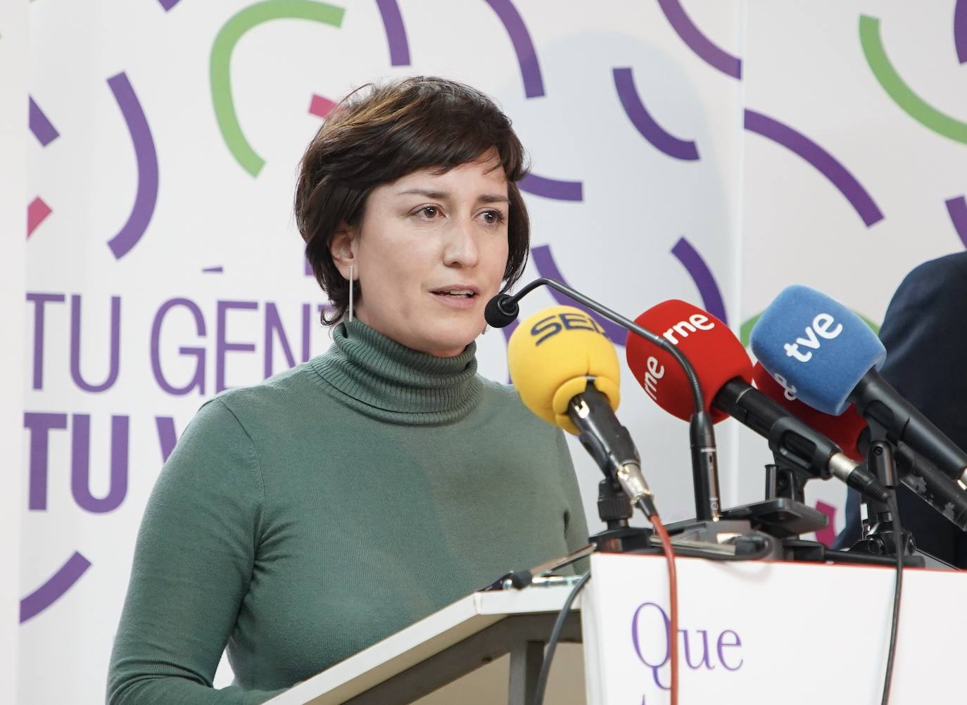 Pablo Fernández, candidato de Unidas Podemos a la presidencia de Castilla y León, y María Sánchez, número dos de la candidatura por Valladolid, presentan en rueda de prensa el programa electoral de Unidas Podemos. Participa, además, Juan Gascón, cabeza de lista de Unidas Podemos por Burgos y coordinador de Izquierda Unida Castilla y León.