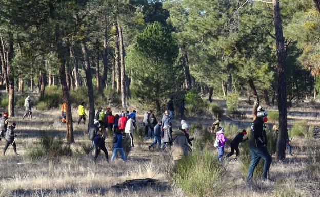 Cientos de vecinos han peinado Traspinedo en cuatro batidas multitudinarias. 