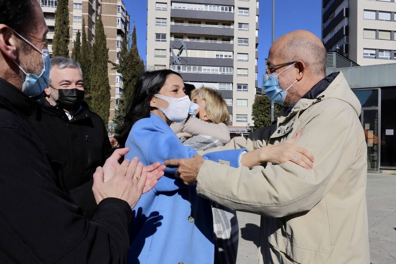 La presidenta de Ciudadanos, Inés Arrimadas, participa en el acto central de campaña de Ciudadanos Castilla y León junto al candidato a la Presidencia de la Junta de Castilla y León, Francisco Igea, y la candidata por Valladolid, Verónica Casado.