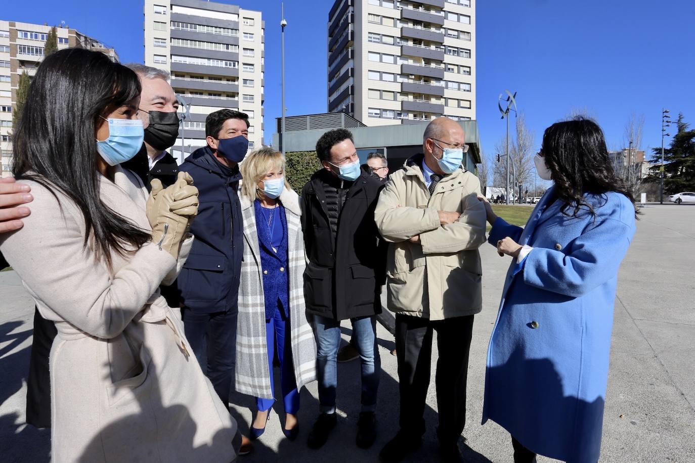 La presidenta de Ciudadanos, Inés Arrimadas, participa en el acto central de campaña de Ciudadanos Castilla y León junto al candidato a la Presidencia de la Junta de Castilla y León, Francisco Igea, y la candidata por Valladolid, Verónica Casado.