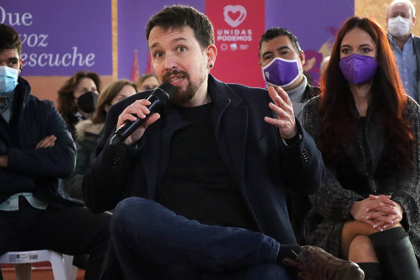 Pablo Iglesias y Pablo Fernández participan en el acto 'Corrupción política y propaganda institucional' en León