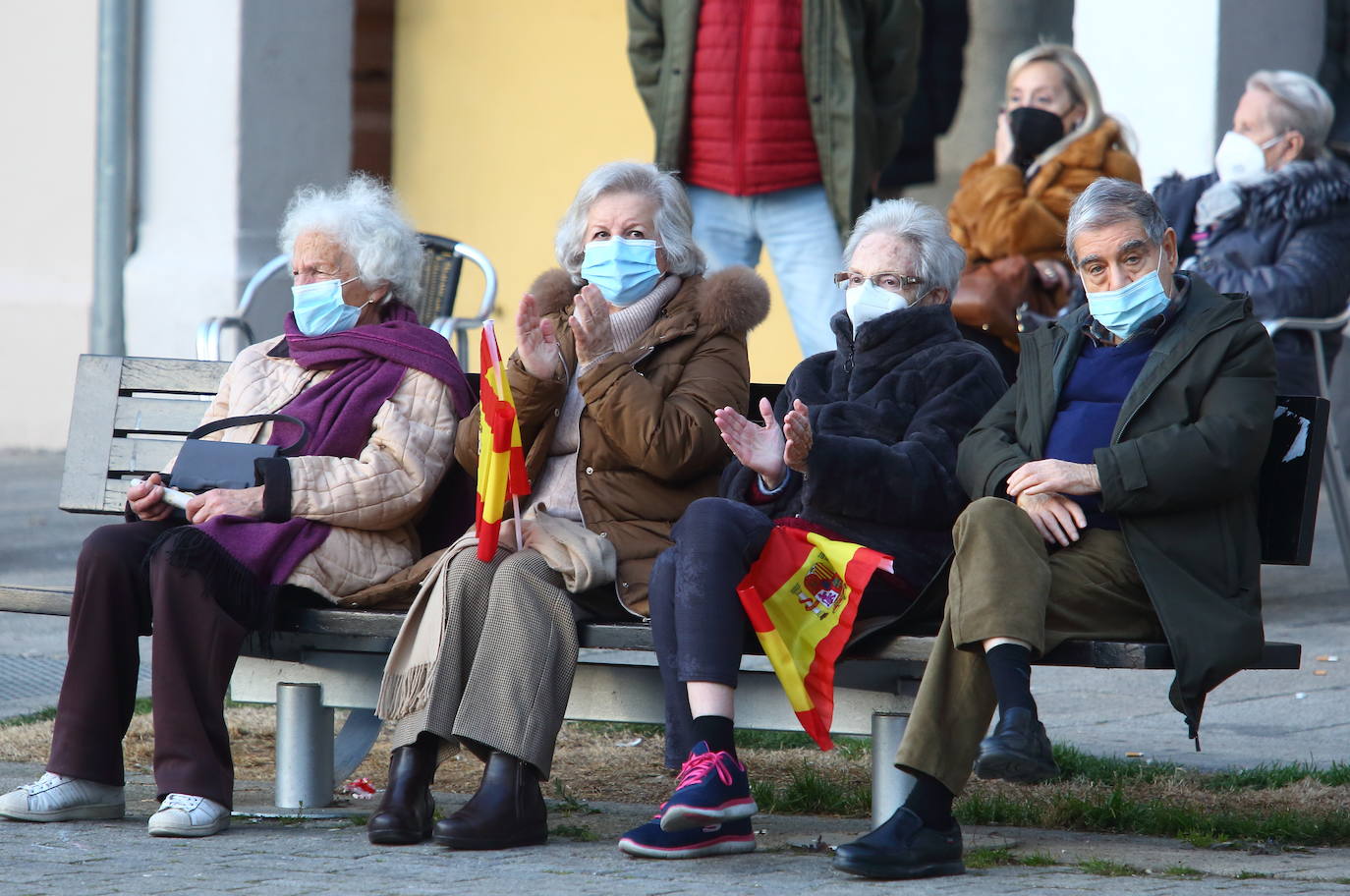 Santiago Abascal participa en un acto de campaña en Ponferrada.