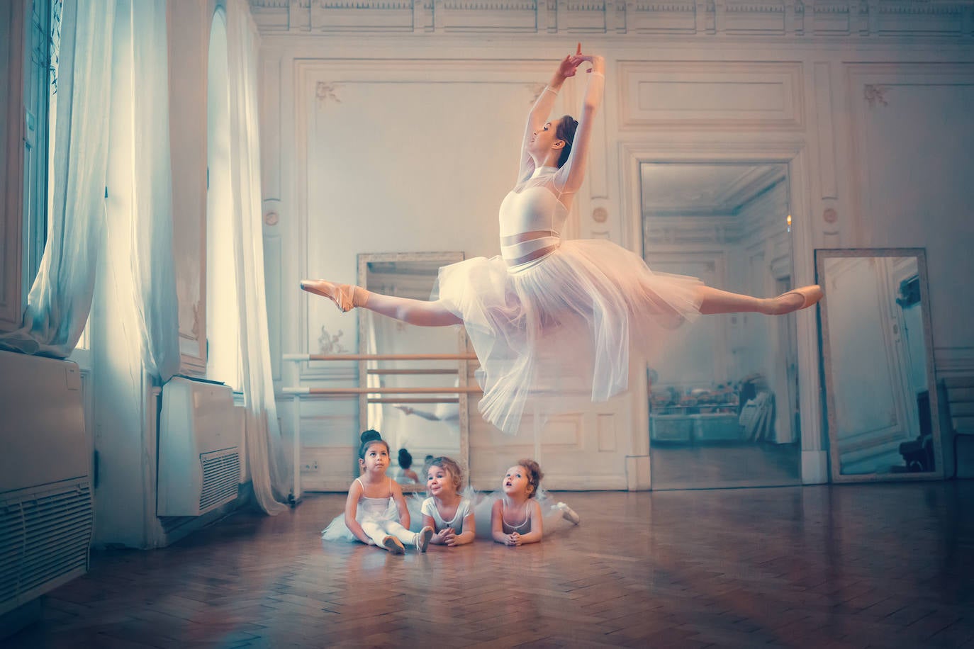 Una bailarina durante una de sus sesions.