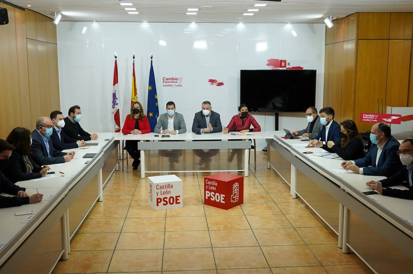 El secretario general del PSOE de Castilla y León, Luis Tudanca, preside el Consejo Territorial.