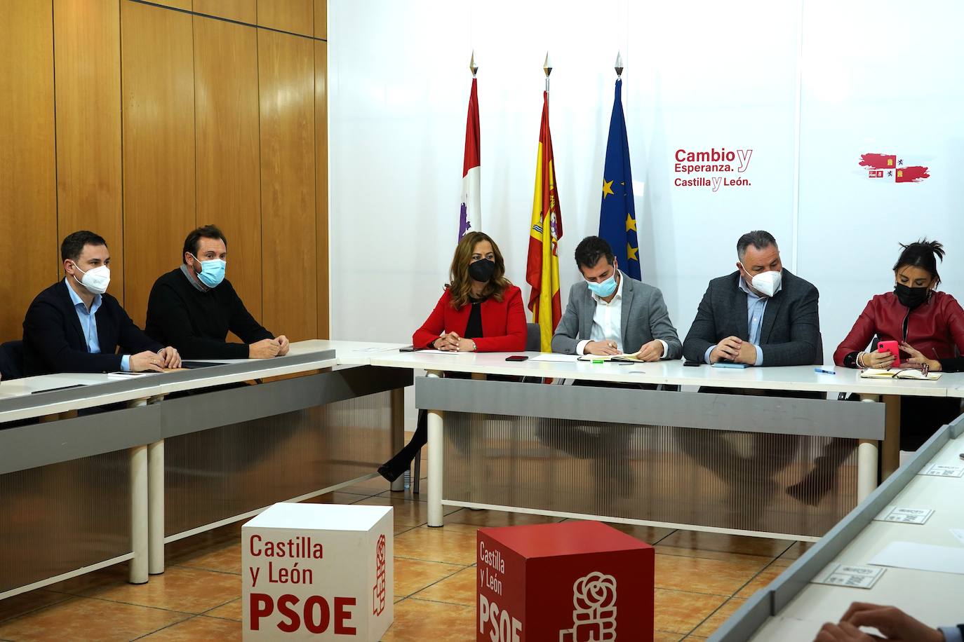 El secretario general del PSOE de Castilla y León, Luis Tudanca, preside el Consejo Territorial.