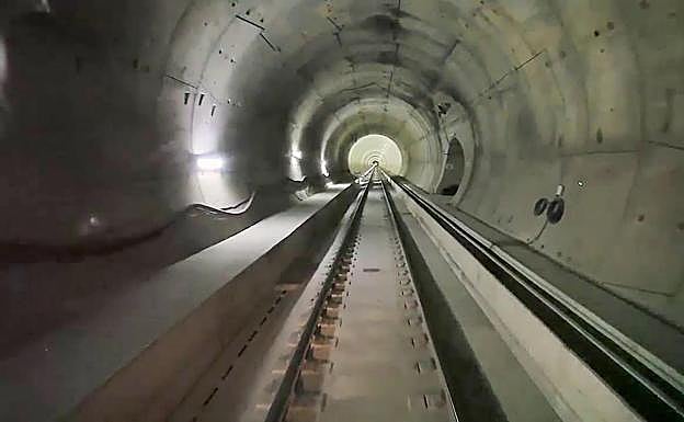 Imagen del interior de la variante de Pajares.