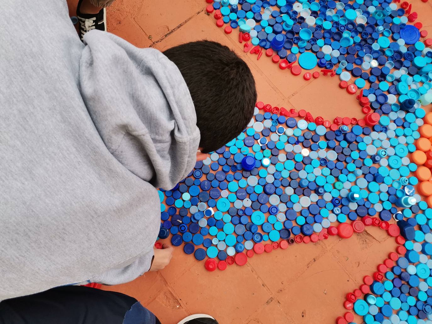 Proyecto artístico de reciclaje en Maristas San José.