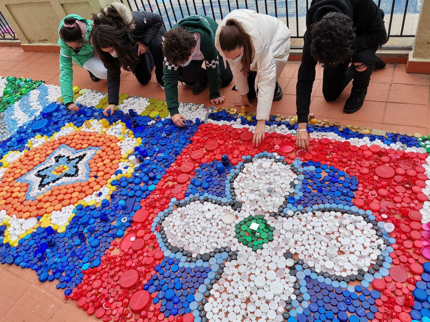 Proyecto artístico de reciclaje en Maristas San José.