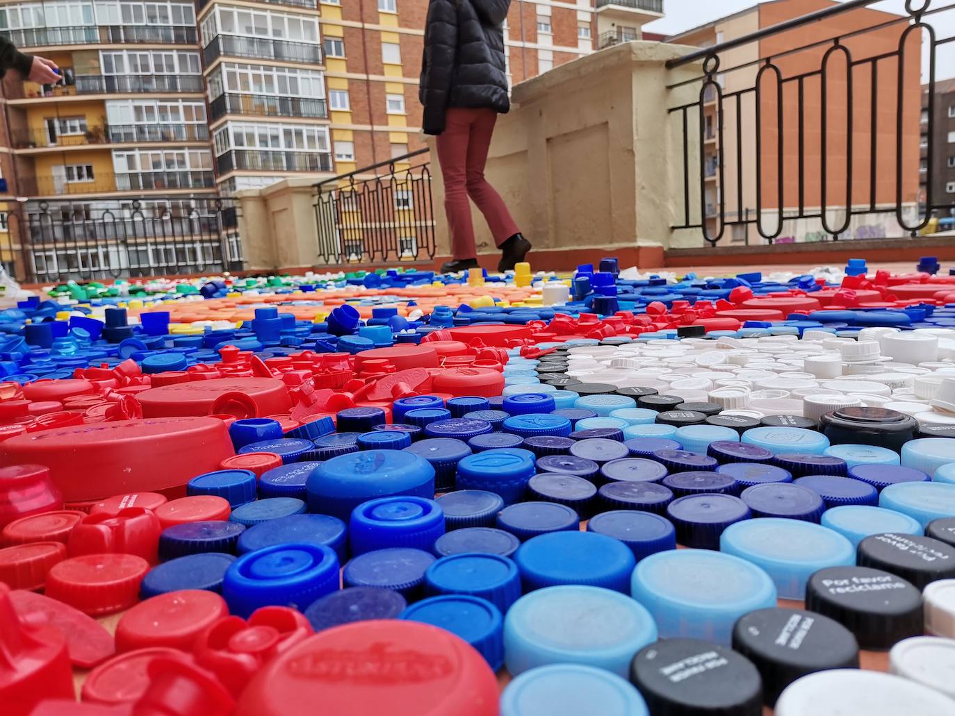 Proyecto artístico de reciclaje en Maristas San José.