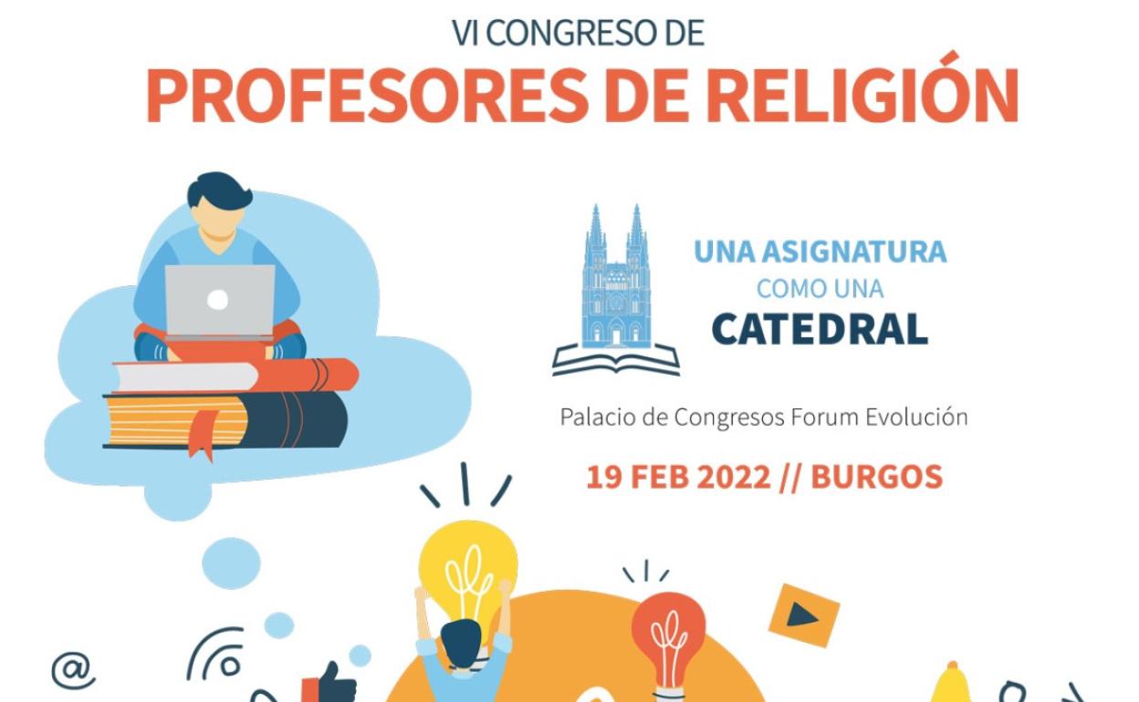 Cartel del VI Congreso de Profesores de Religión de Burgos.