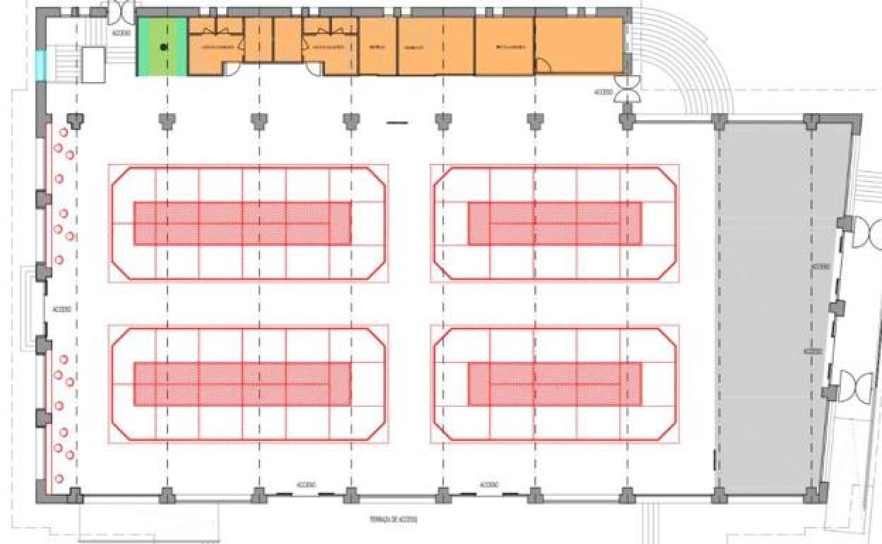 Plano de la remodelación del Mercado del Conde Luna.