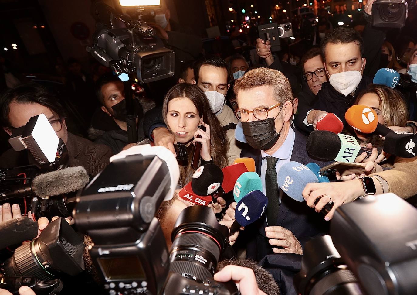 El presidente del Partido Popular de Castilla y León, Alfonso Fernández Mañueco,a su llegada al sede del Partido para asistir a la reunión del Comité Autonómico del PP