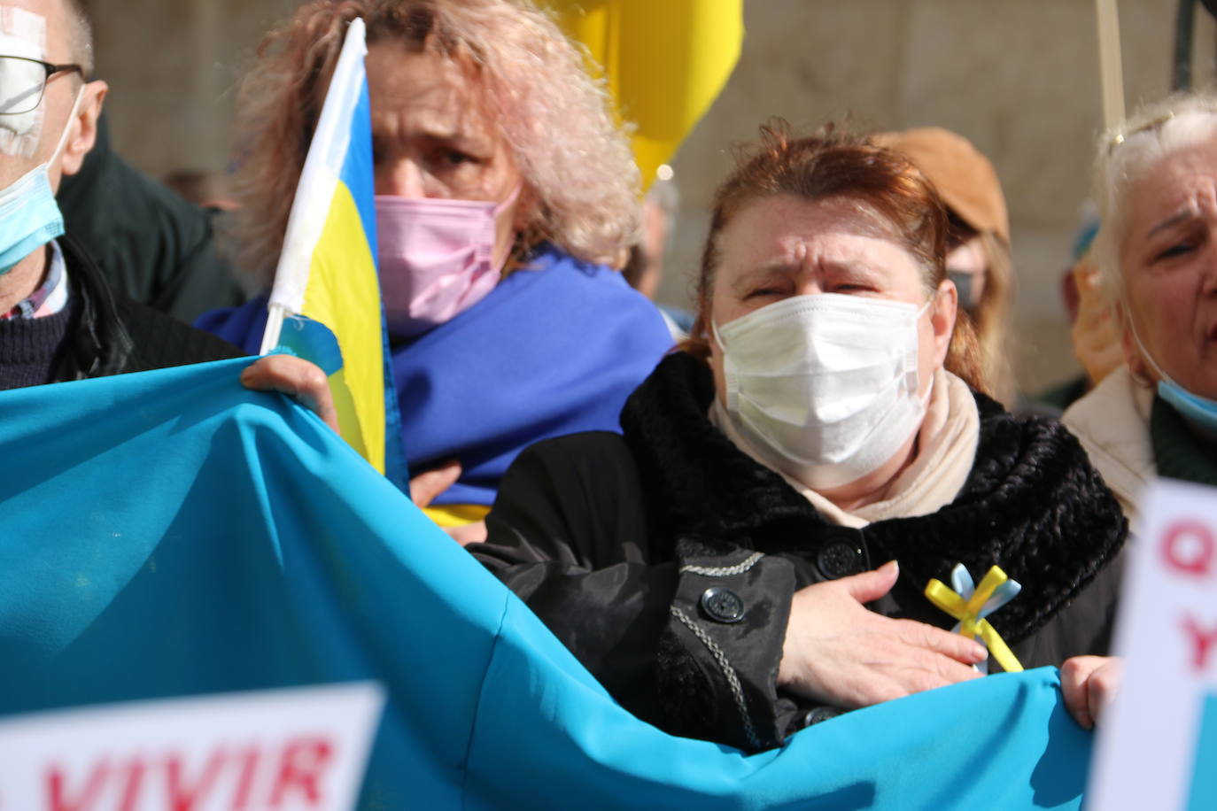 Miles de personas recorren la distancia entre Guzmán y Botines para apoyar al pueblo ucraniano en la guerra que están sufriendo a miles de kilómetros.