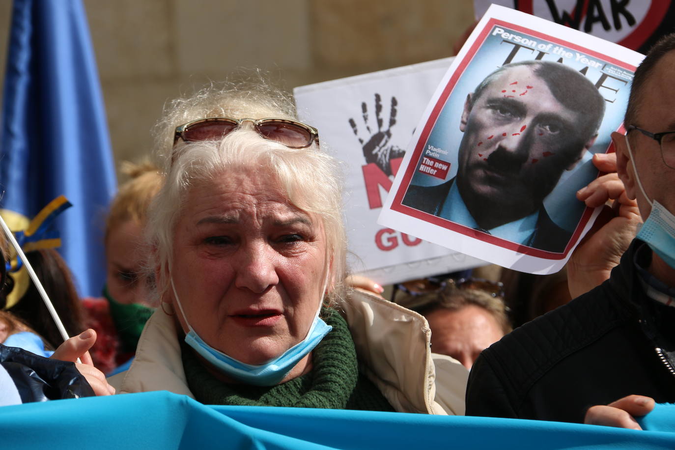 Miles de personas recorren la distancia entre Guzmán y Botines para apoyar al pueblo ucraniano en la guerra que están sufriendo a miles de kilómetros.