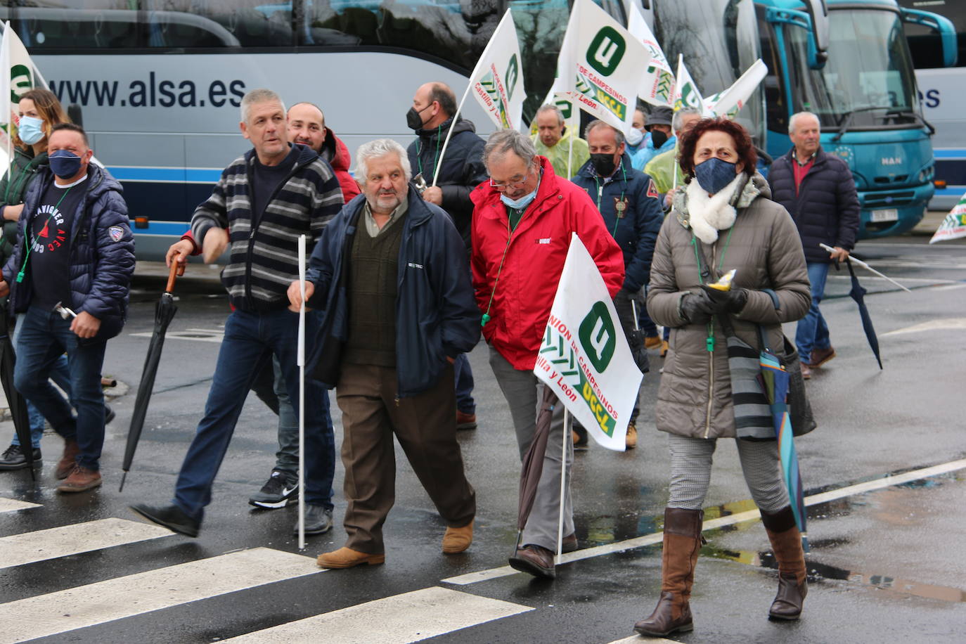 Manifestación de UCCL por las calles de la capital leonesa. 