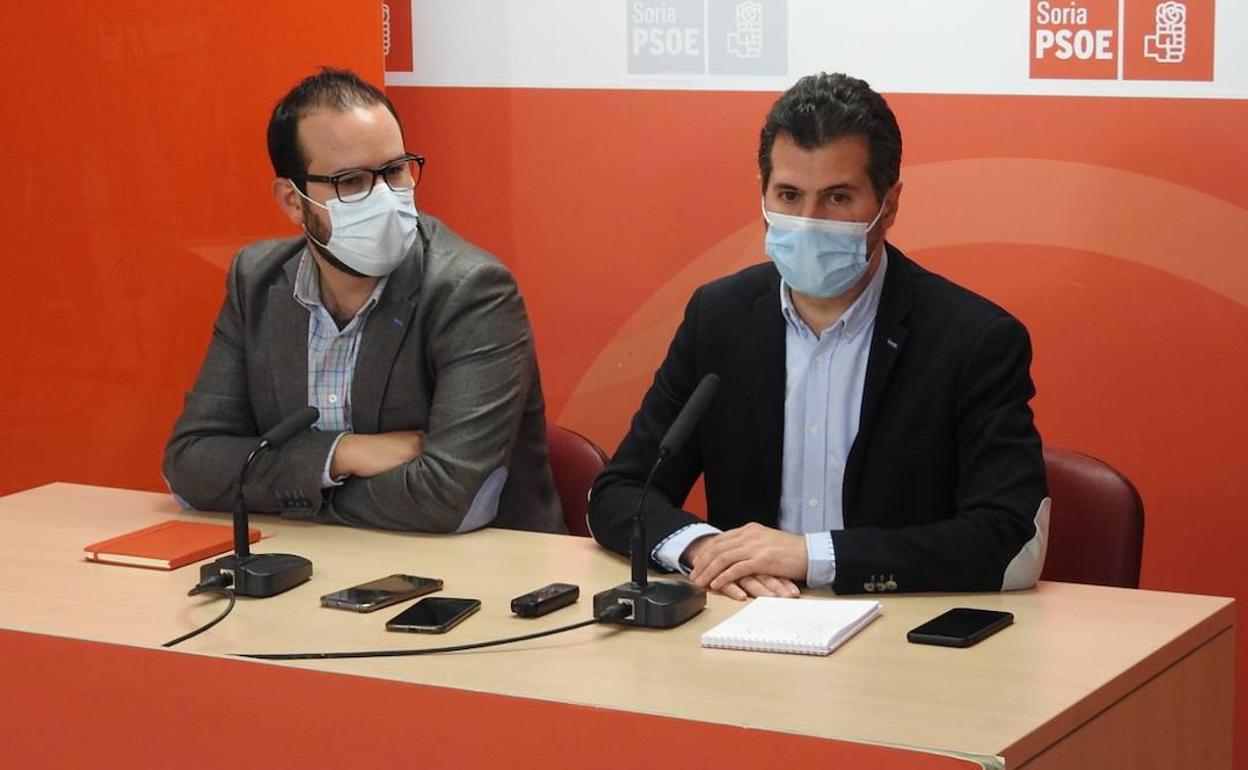 Luis Tudanca, tras su reunión con representantes de Soria ¡Ya!.