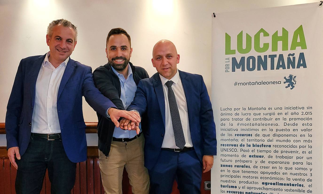 El vicepresidente segundo de la Diputación, Nicanor Sen, el alcalde de Boñar, Pepe Villa y el representeante de Lucha por la Montaña, Carlos Fernández Morán, confirman la vuelta a Boñar de la Feria de la Montaña. 