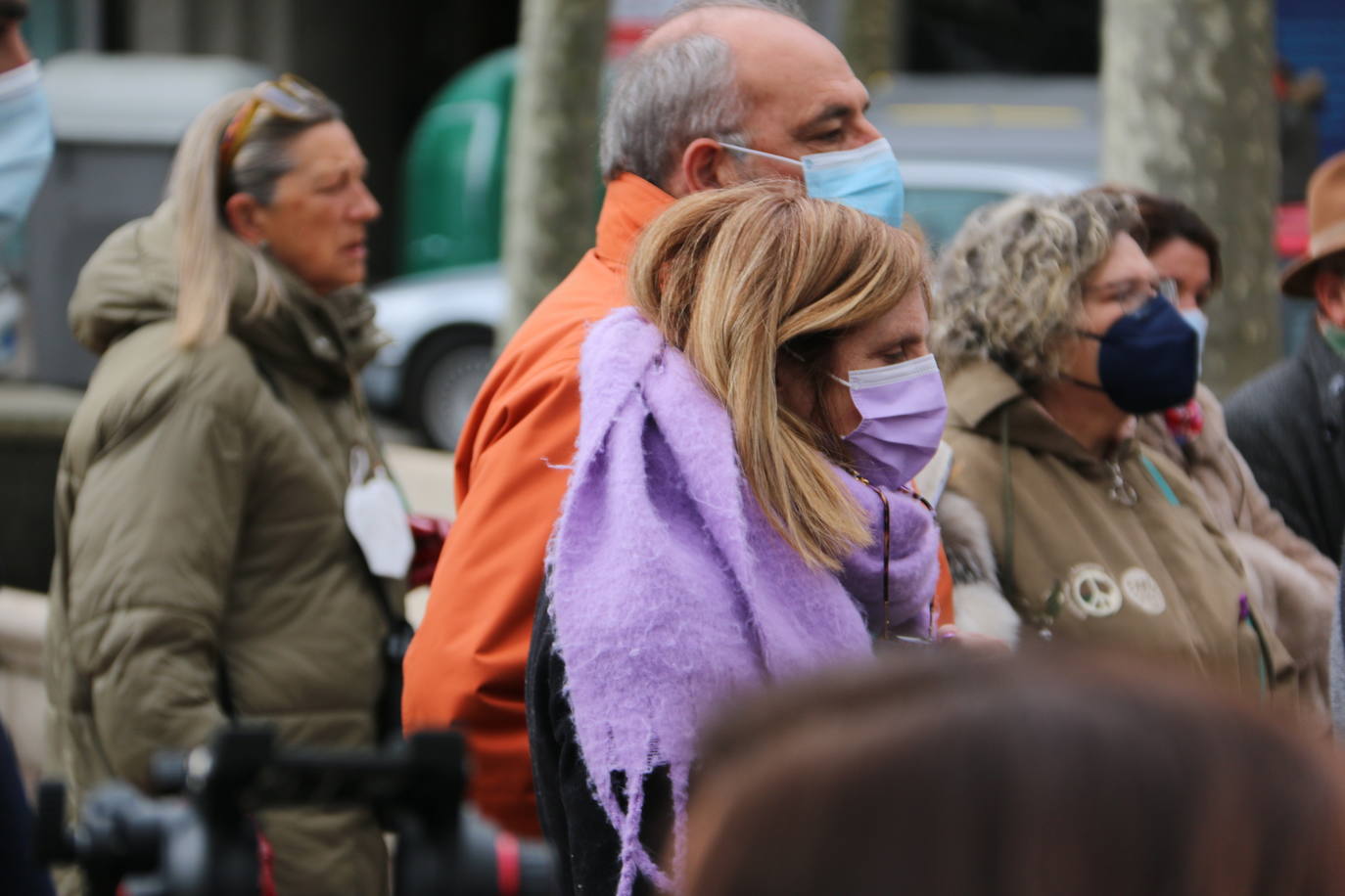 Actos del Día Internacional de la Mujer en la plaza de la Inmaculada de León. 