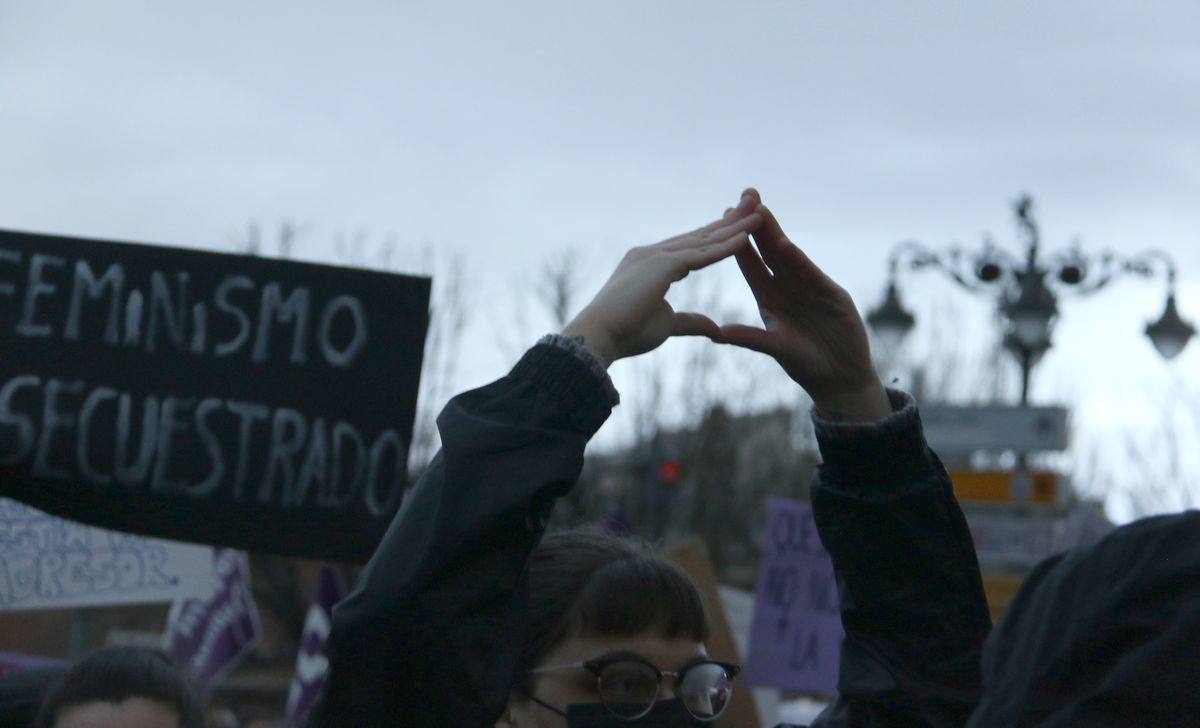 Las calles de la capital se han teñido de violeta en la manifestación reivindicativa del Día Internacional de la Mujer.