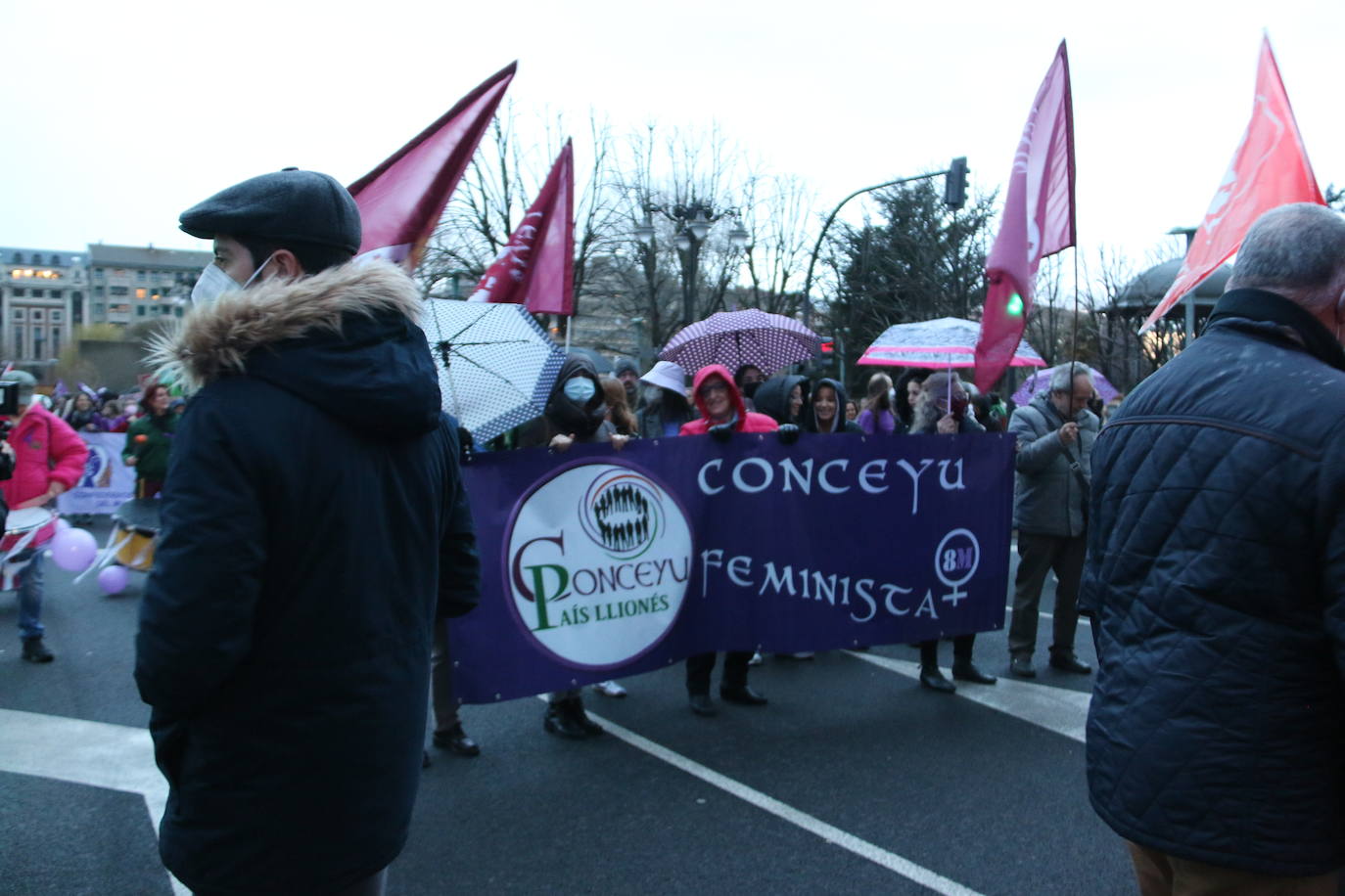 Las calles de la capital se han teñido de violeta en la manifestación reivindicativa del Día Internacional de la Mujer.