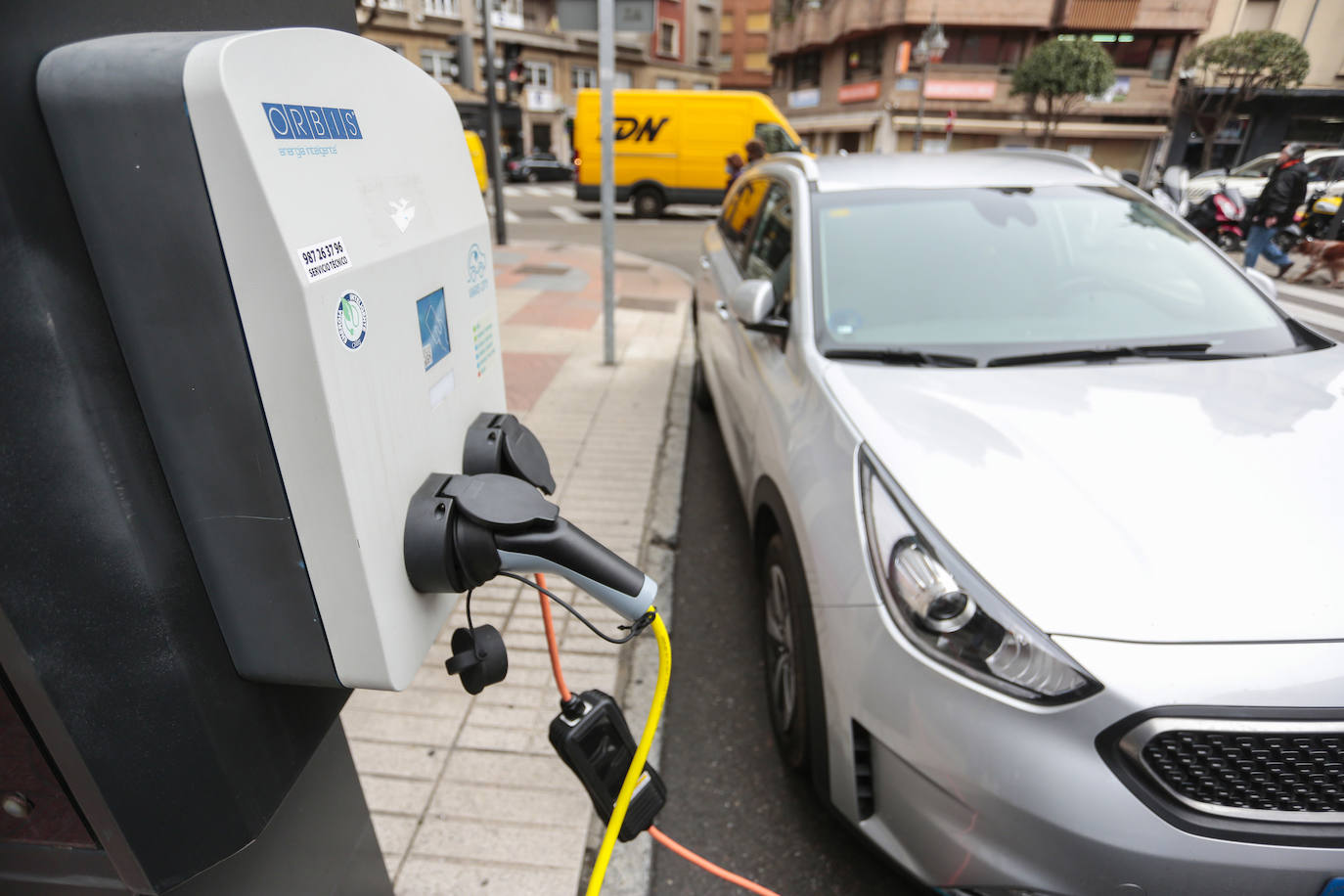 Cargadores para vehículos eléctricos en la capital leonesa.