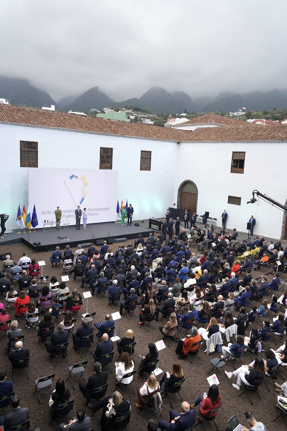 El presidente en funciones de la Junta de Castilla y León, Alfonso Fernández Mañueco, asiste al acto de homenaje a la ejemplaridad del pueblo de La Palma presidido por los reyes de España. Previsión con horario peninsular.