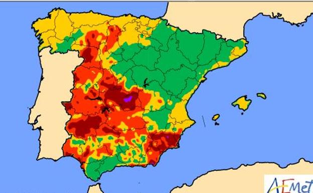 Mapa de la previsión de la calidad del aire para este jueves 17 de marzo. . 