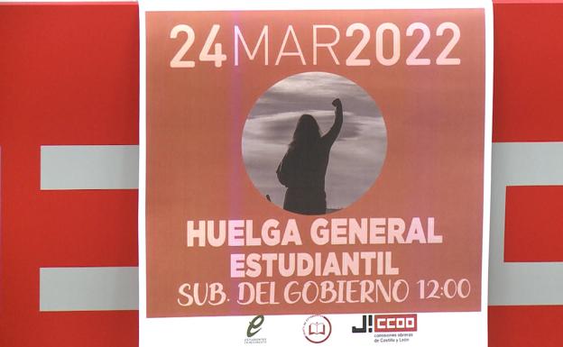 Cartel anunciador de la huelga prevista para el 24 de marzo. 