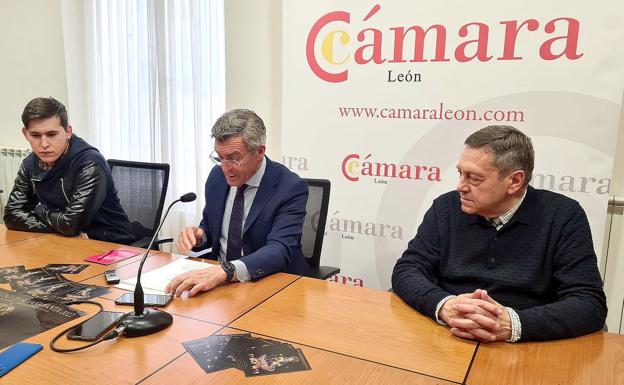 Javier Cepedano, en la Cámara de Comercio, durante la presentación de los datos de impacto económico. 