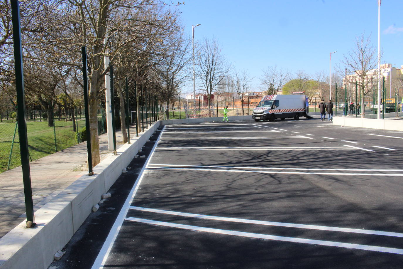 Fotos: Obras en el parking de autocaravanas de La Granja