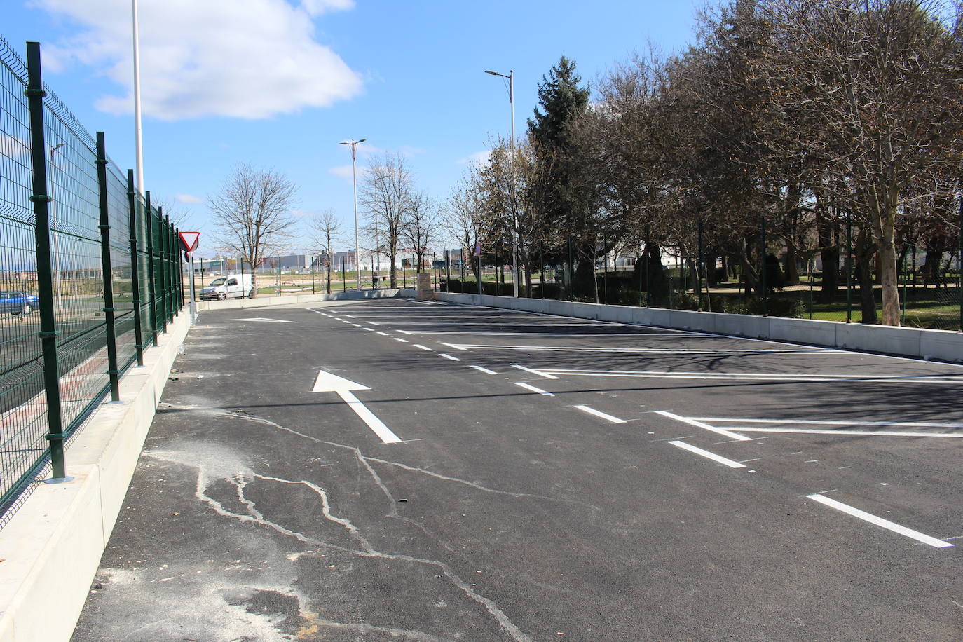 Fotos: Obras en el parking de autocaravanas de La Granja