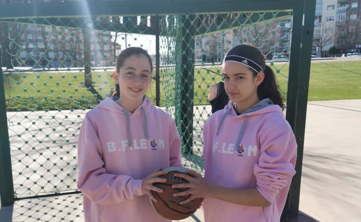 Las dos leonesas incluidas en la Femenina de Minibasket de Castilla y León. 