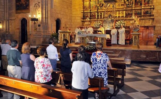 Imagen de feligreses en una misa celebrada en la provincia de León.