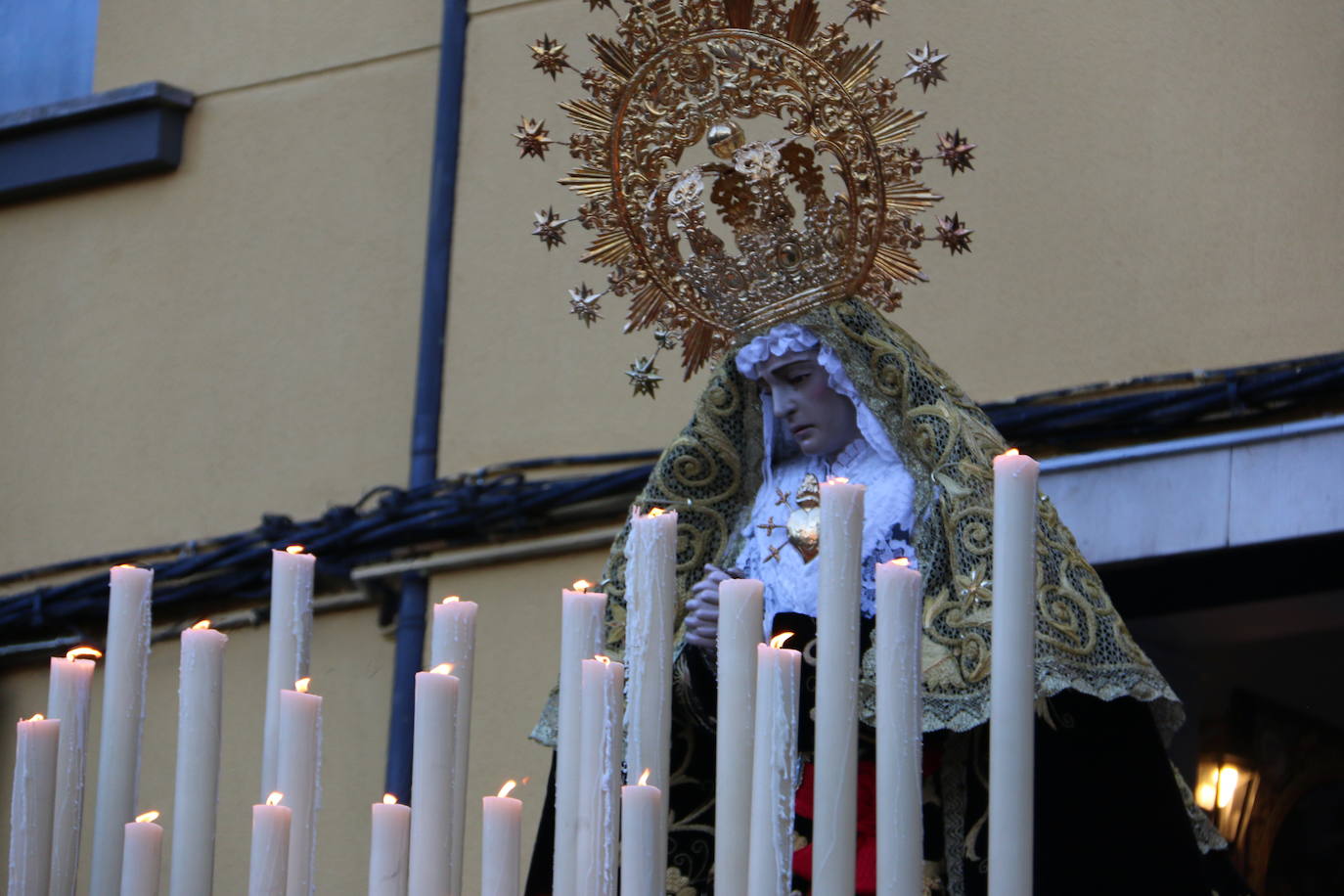 Uno de los momentos de la Procesión del Dolor de Nuestra Madre. 