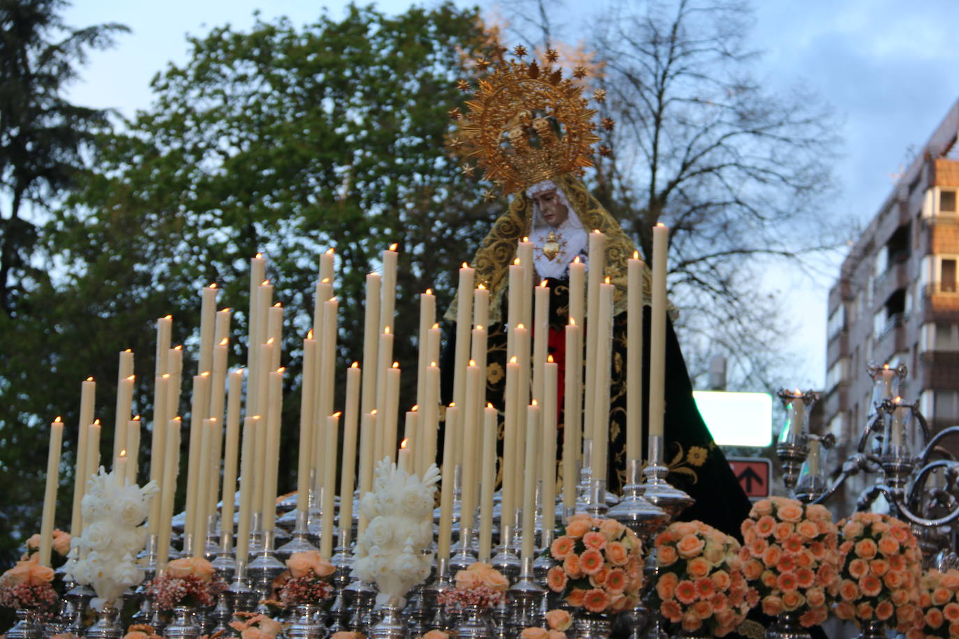 Uno de los momentos de la Procesión del Dolor de Nuestra Madre. 