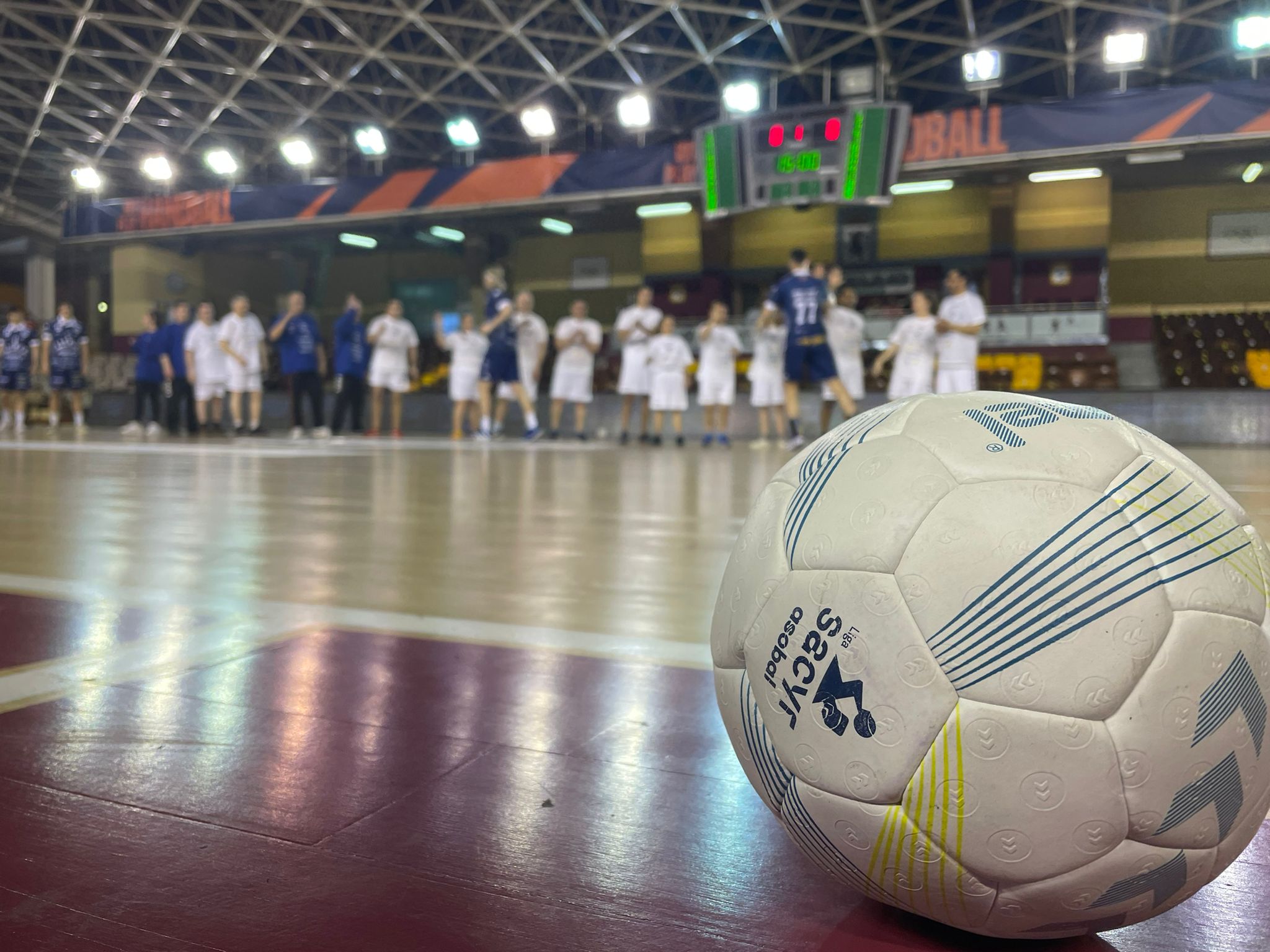 Imagen del encuentro entre el Abanca Ademar León y SOLTRA. 