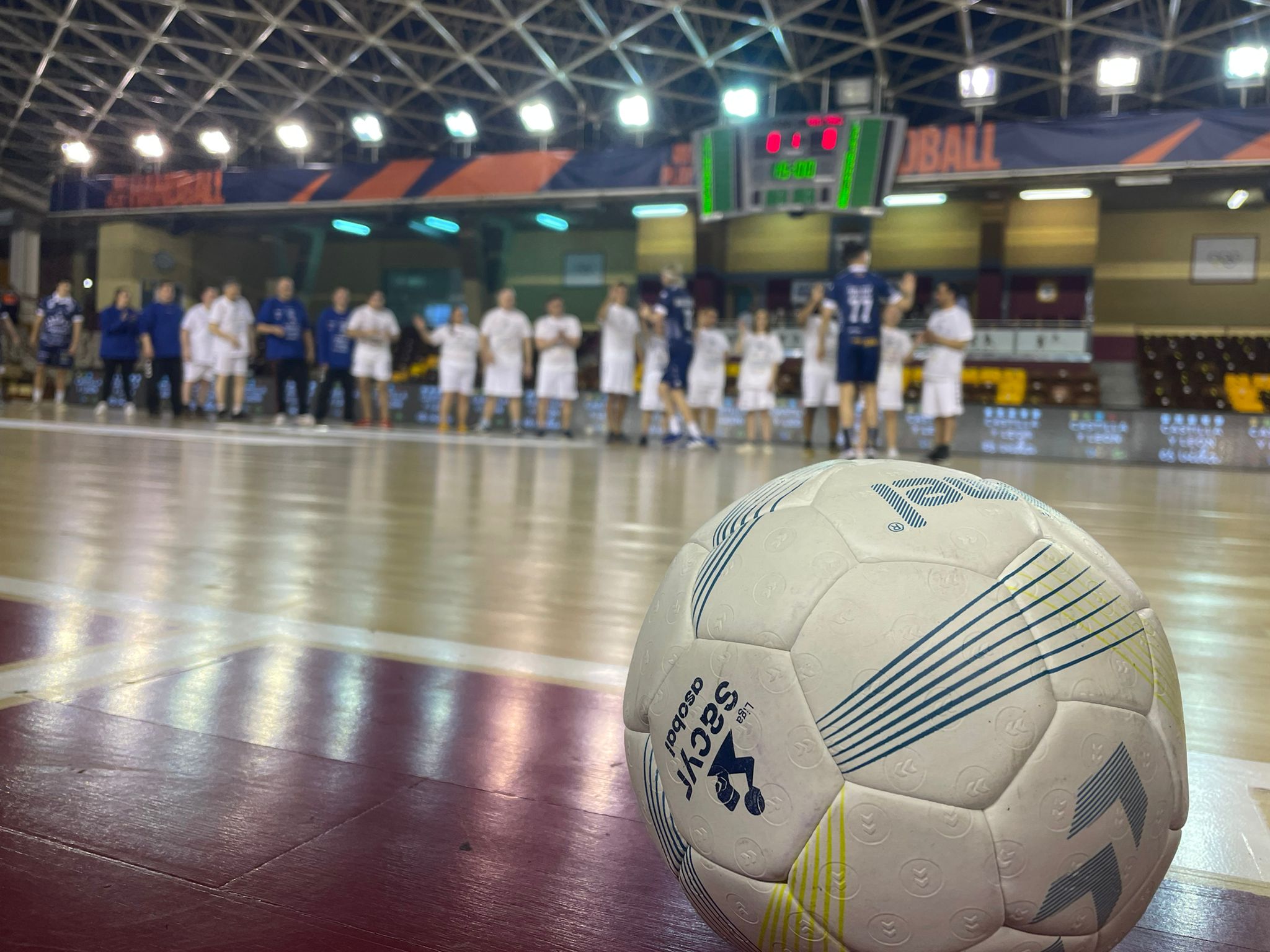 Imagen del encuentro entre el Abanca Ademar León y SOLTRA. 