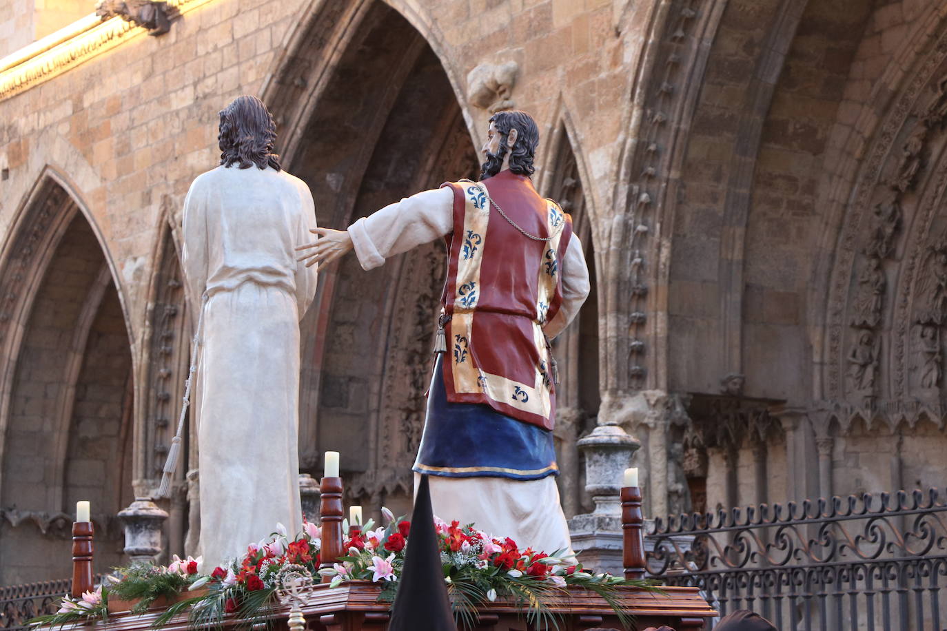 Uno de los momentos de la Procesión del Perdón. 