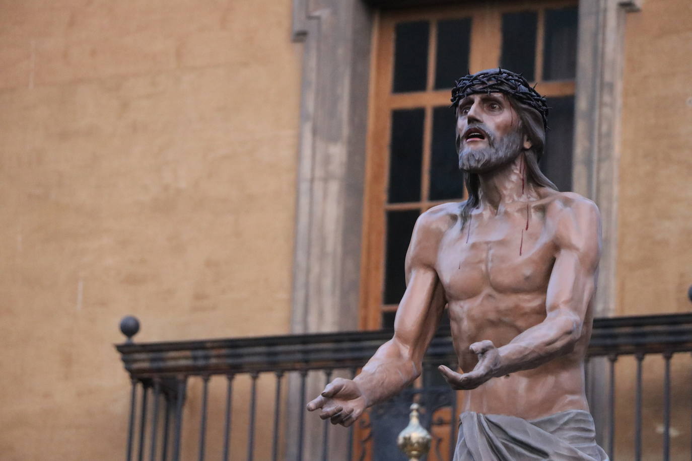 Uno de los momentos de la Procesión del Perdón. 