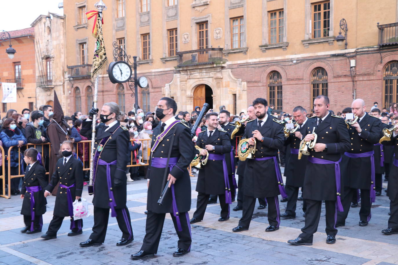 Uno de los momentos de la Procesión del Perdón. 