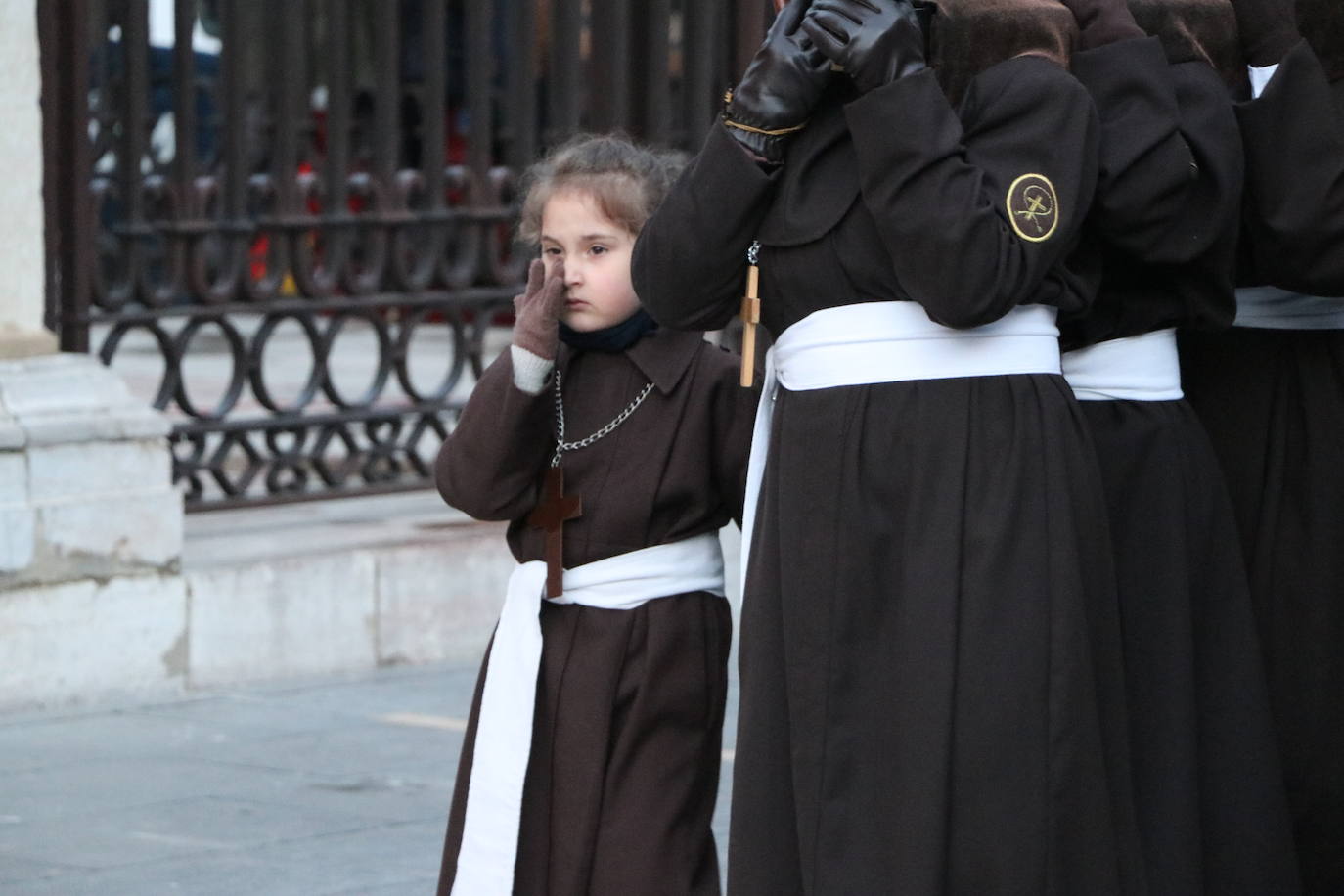 Uno de los momentos de la Procesión del Perdón. 