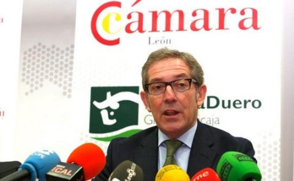 Imagen de archivo de Javier Vega, presidente de la Camara de Comercio de León. 