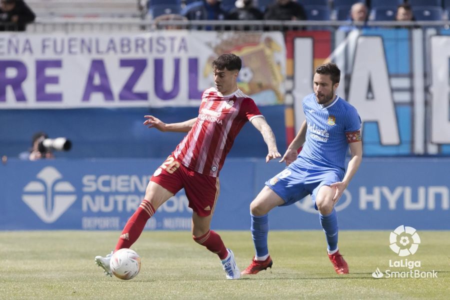 Imagen del encuentro entre el Fuenlabrada y la Ponferradina. 