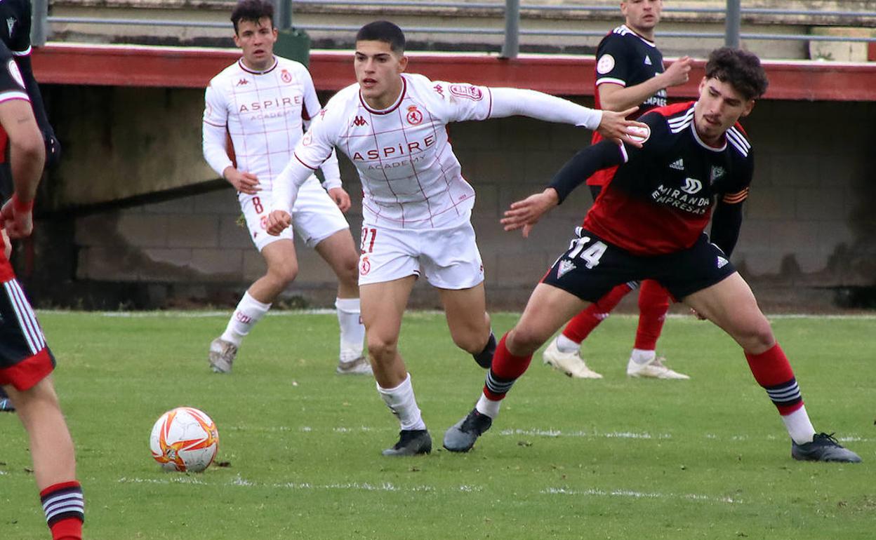 Júnior, en el partido del pasado sábado ante el Mirandés B.