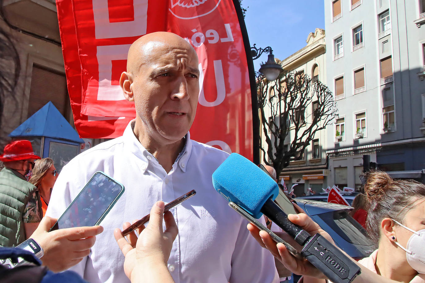 Manifestación en León con motivo del Día Internacional del Trabajo