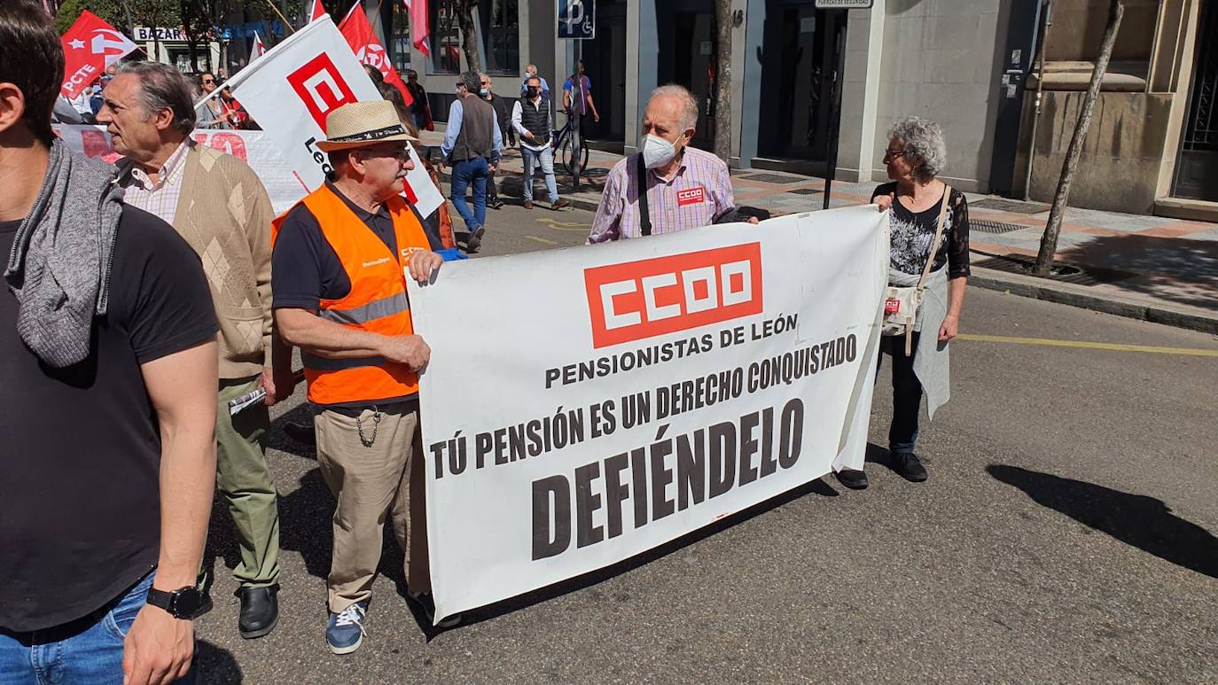 Manifestación en León con motivo del Día Internacional del Trabajo