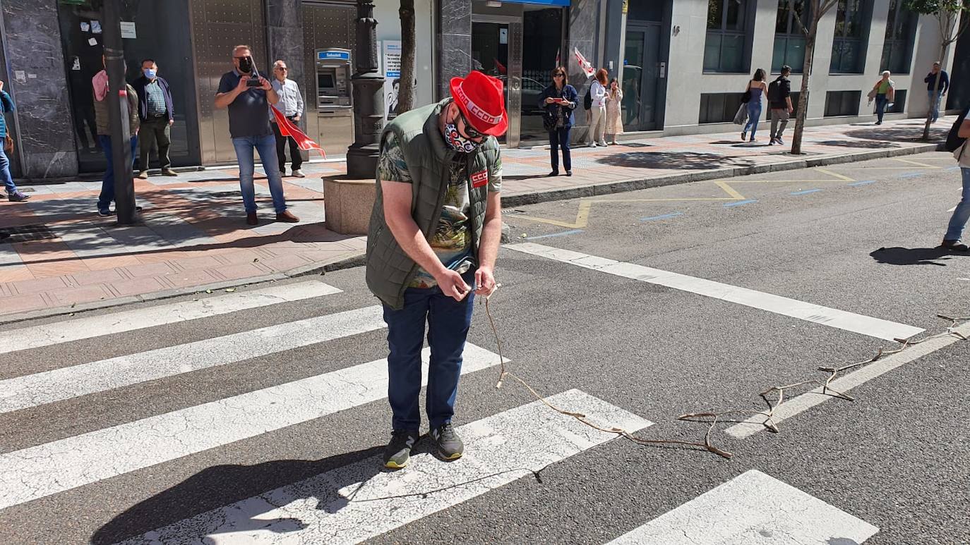 Manifestación en León con motivo del Día Internacional del Trabajo