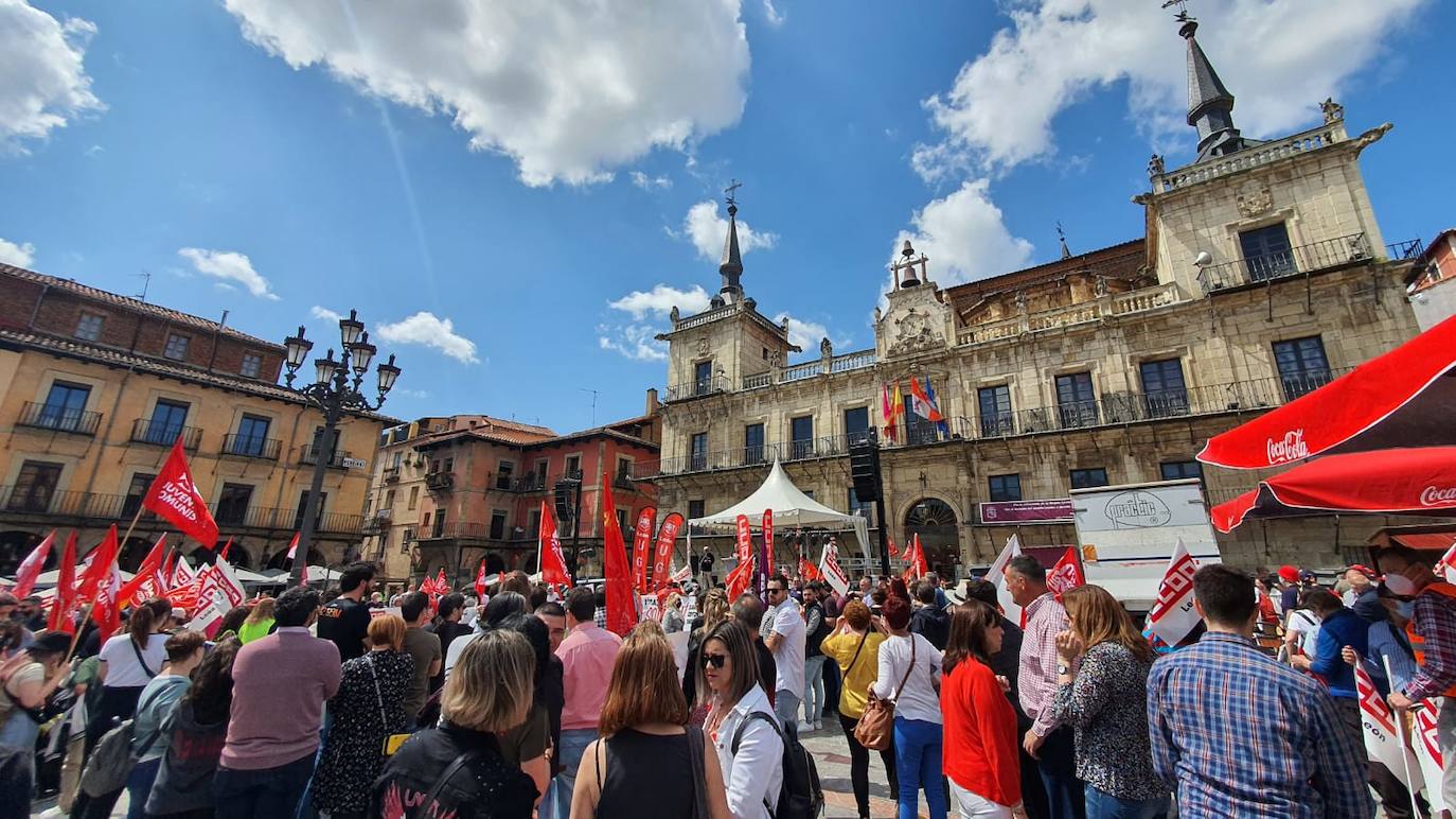 Manifestación en León con motivo del Día Internacional del Trabajo